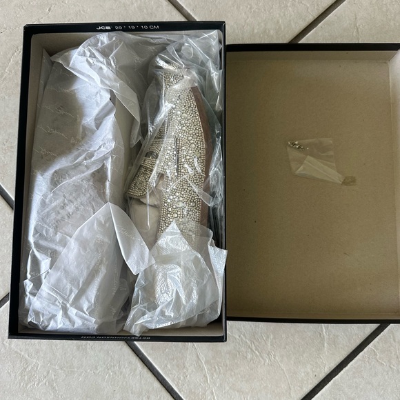 Betsey Johnson Silver Loafers - Picture 2 of 8